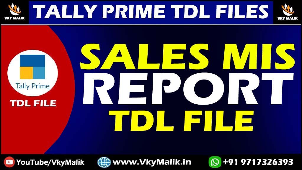 Sales MIS Report TDL File in Tally Prime | Free TDL File Download